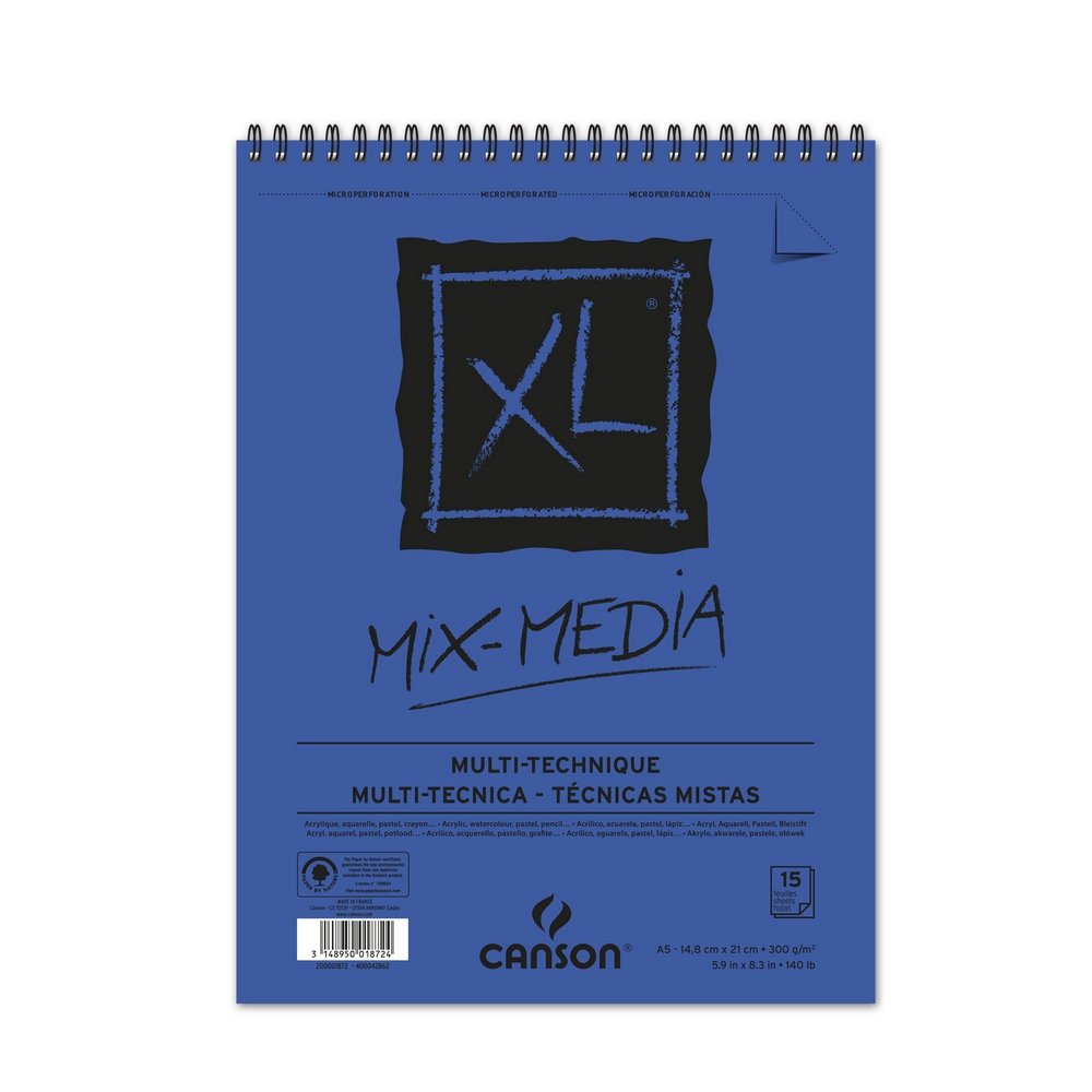 Canson XL MixMedia 300 g - A5 - Øvrige papirer, Blok