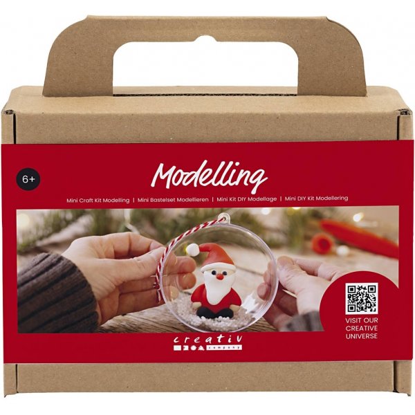 Mini DIY Kit Modellera - röd/vit - Jultomte Mini DIY Kit Modellera - röd/vit - Jultomte