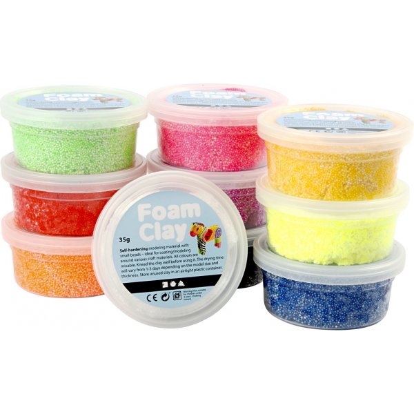 Foam Clay® - mixade färger 10 x 35 g Foam Clay® - mixade färger 10 x 35 g