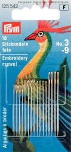 Fine broderinåle HT 3-9 si - 16-pak - Broderinåle, Nåle, Sytilbehør