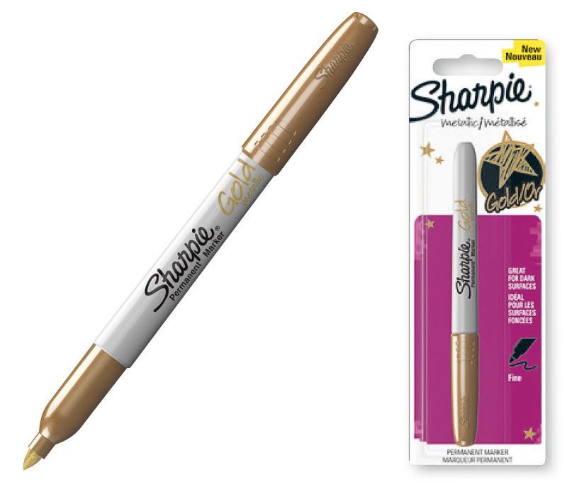 Sharpie Metallic Permanent Marker - Guld - Markørpenne, Penne, Penne, kridt & tusch