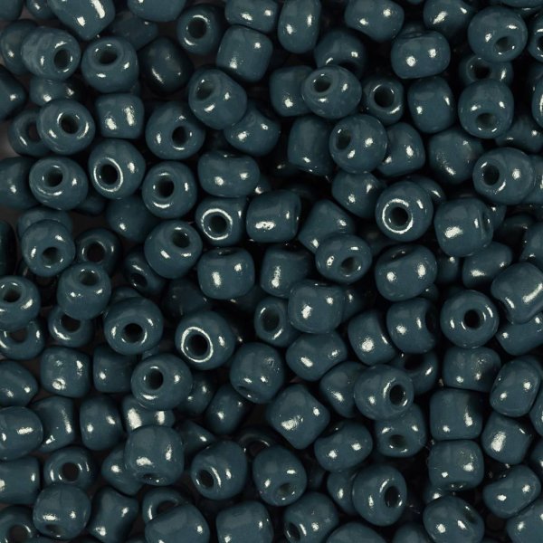 Rocaillepärlor 4 mm Matt Frozen Mörkgrå 25 g Rocaillepärlor 4 mm Matt Frozen Mörkgrå 25 g