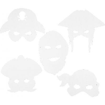 Piratmasker - hvide - 16 stk