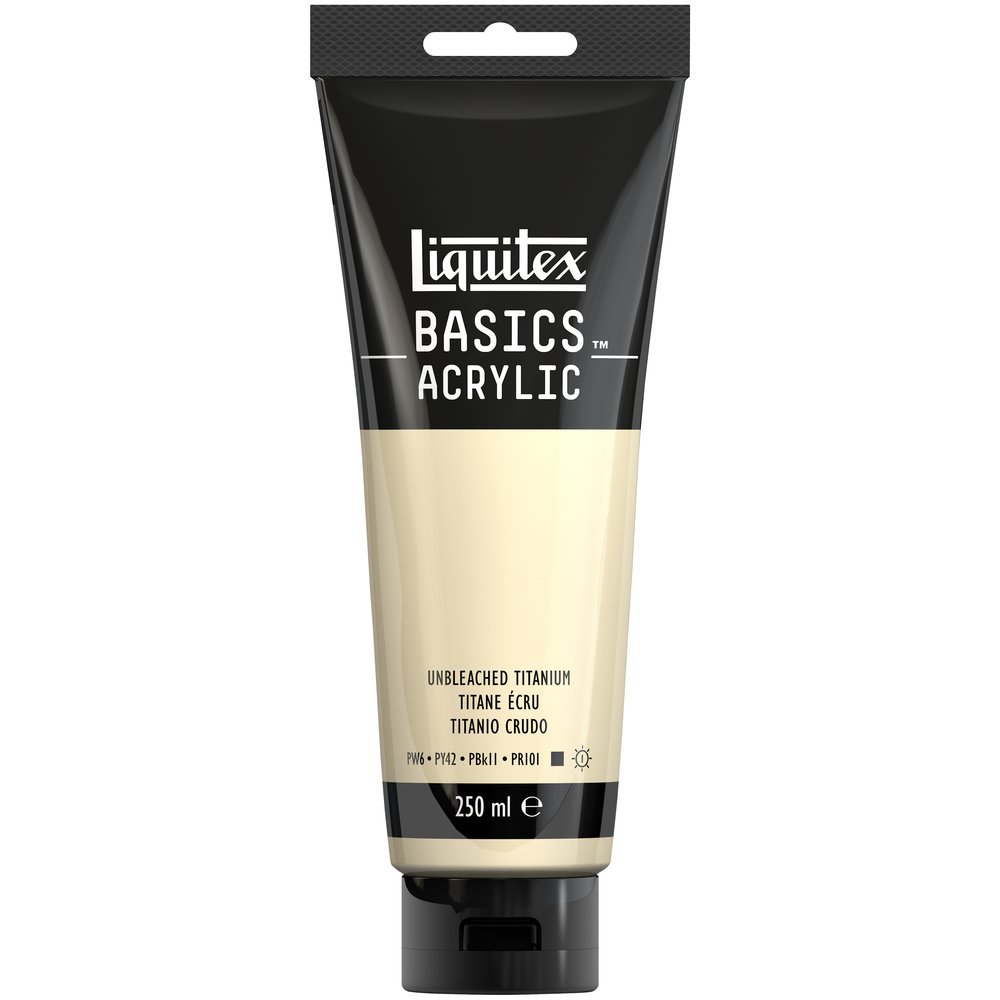 Akrylfärg - Liquitex Basics - 250ml - Unbleached Titanium - Akrylfärger, Konstnärsfärger