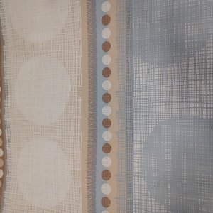 Vaxduk PVC circles bl� beige 140 cm