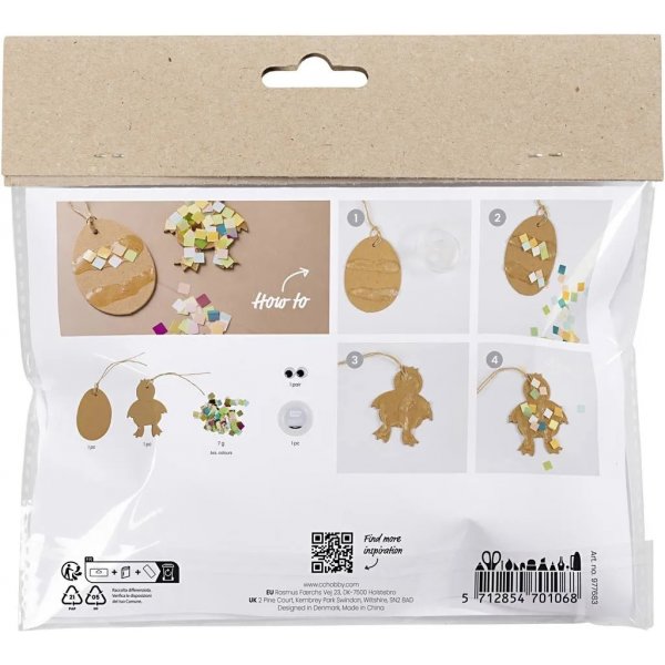 Mini DIY Kit Dekoration, Ägg och kyckling Mini DIY Kit Dekoration, Ägg och kyckling