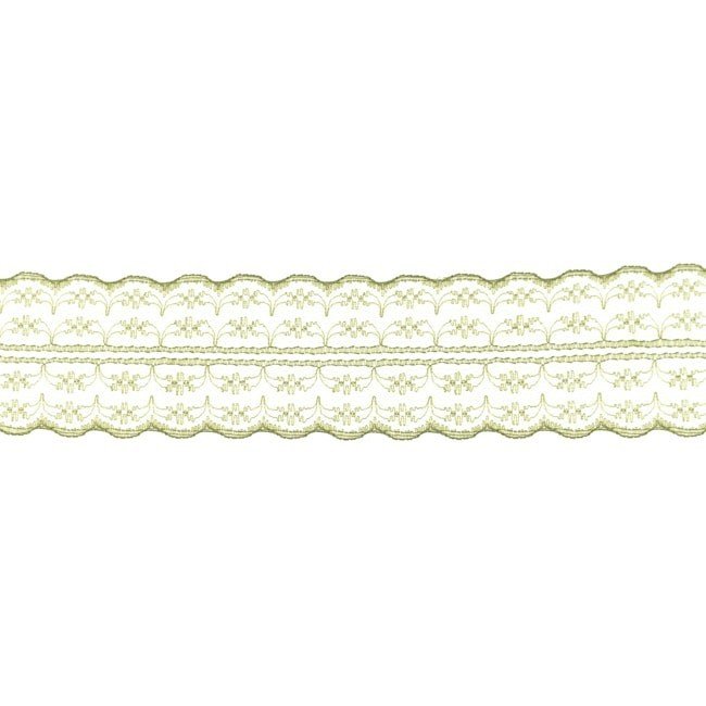 Blonder - Voile - olivengrøn - Blonde, Bånd & dekorationsbånd, Tekstilbånd & snor
