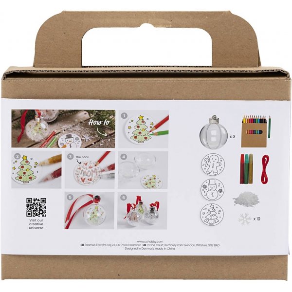 Mini DIY Kit Julgranskulor - Teckningar Mini DIY Kit Julgranskulor - Teckningar