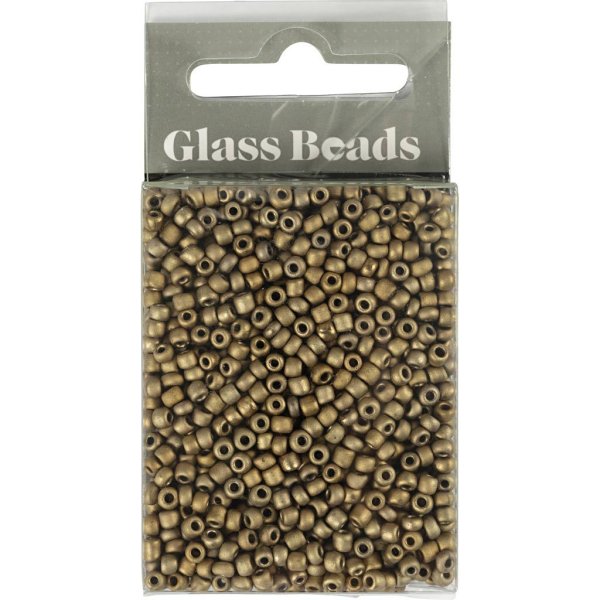 Rocaillep�rlor 3 mm Bronze 25 g