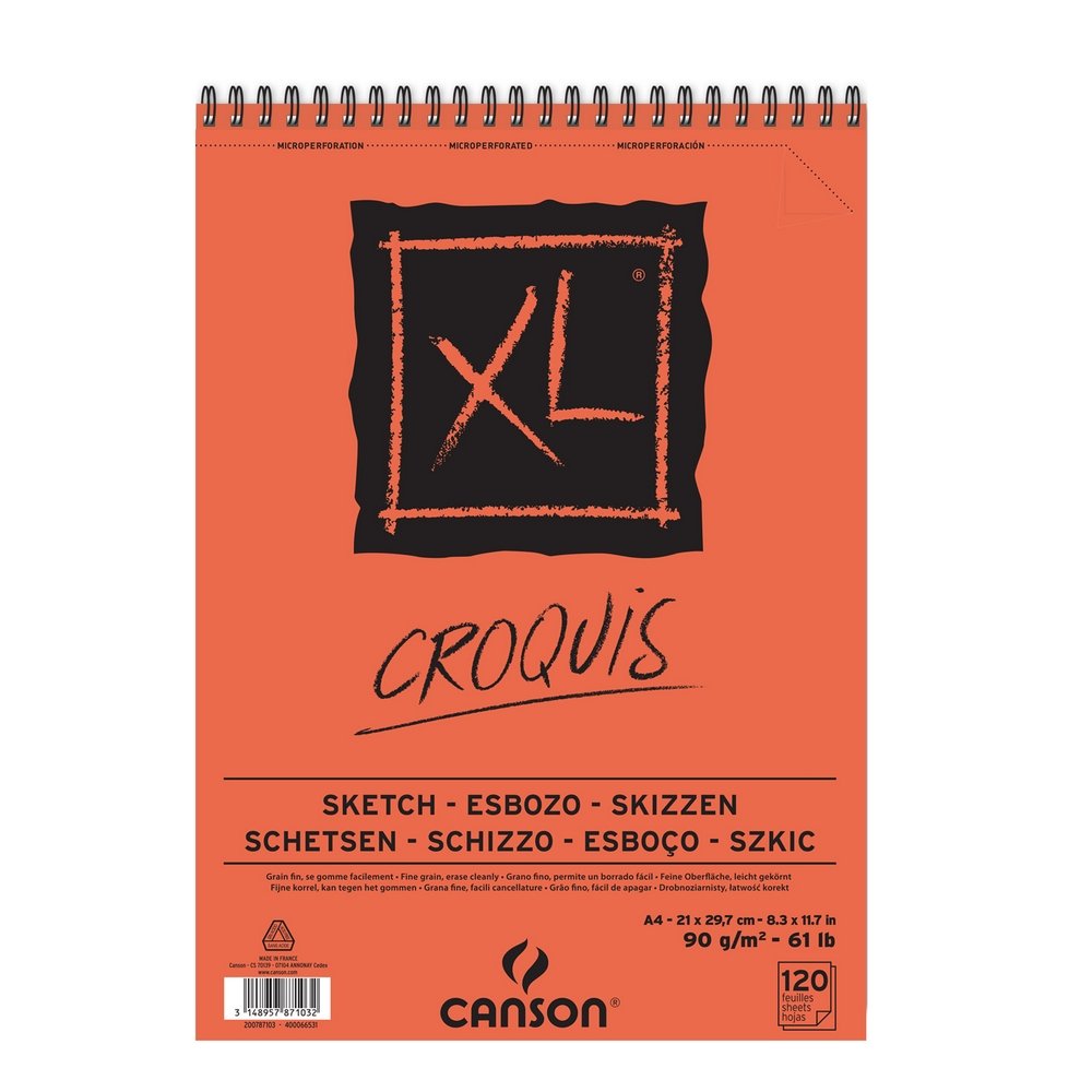 Canson XL Croquis 90 g - A4 - Skitseblok, Blok