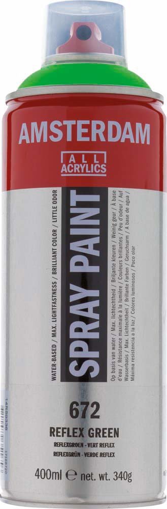 Amsterdam Spray 400 ml - Reflex Green - Spraydåser, Spraymaling, Hobbyfarve