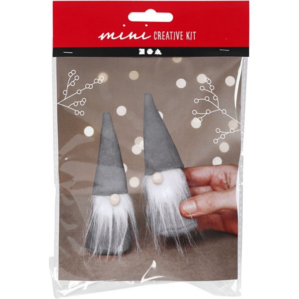 Mini DIY Kit - grå - Skandinavisk tomte Mini DIY Kit - grå - Skandinavisk tomte