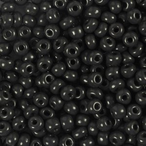Rocaillepärlor matta frozen 4 mm Svart 25 g Rocaillepärlor matta frozen 4 mm Svart 25 g