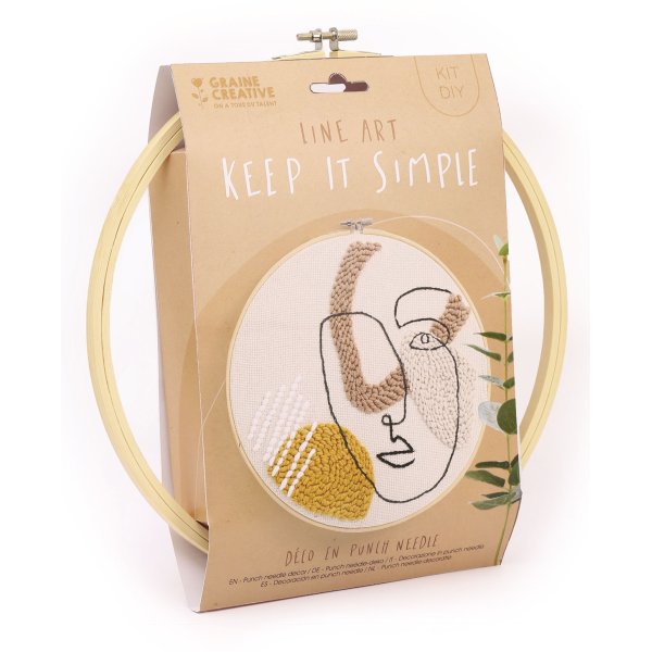 Punch needle-kit f�r linjekonst