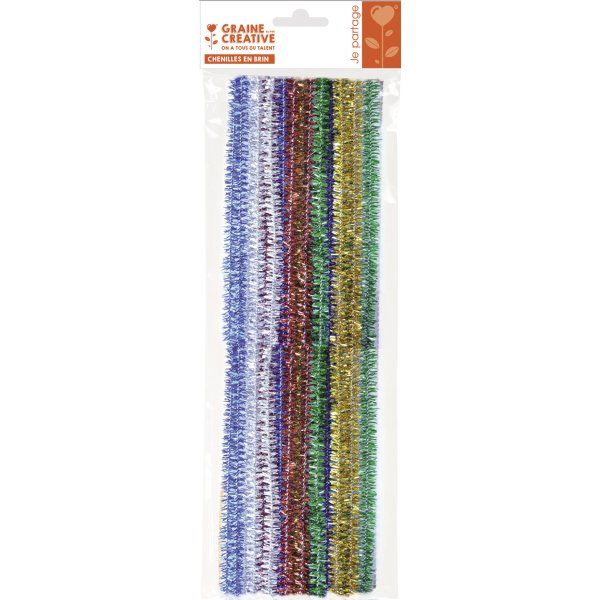 Glittriga piprensare 6 mm, 20-pack i julfärger Glittriga piprensare 6 mm, 20-pack i julfärger