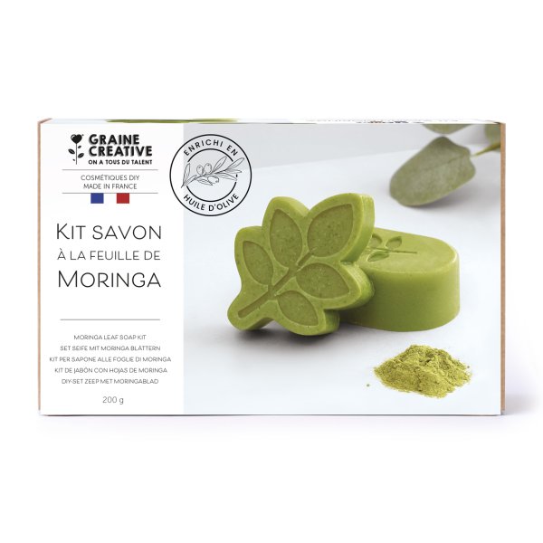 Tvålkit med moringapulver och form Tvålkit med moringapulver och form