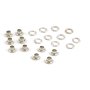 Set med 10 pärlringar i silverfärg, Ø8 mm Set med 10 pärlringar i silverfärg, Ø8 mm