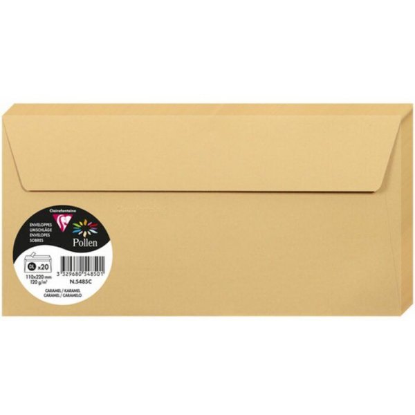 Pollen Kuvert 110x220 - 20-pack - Karamell