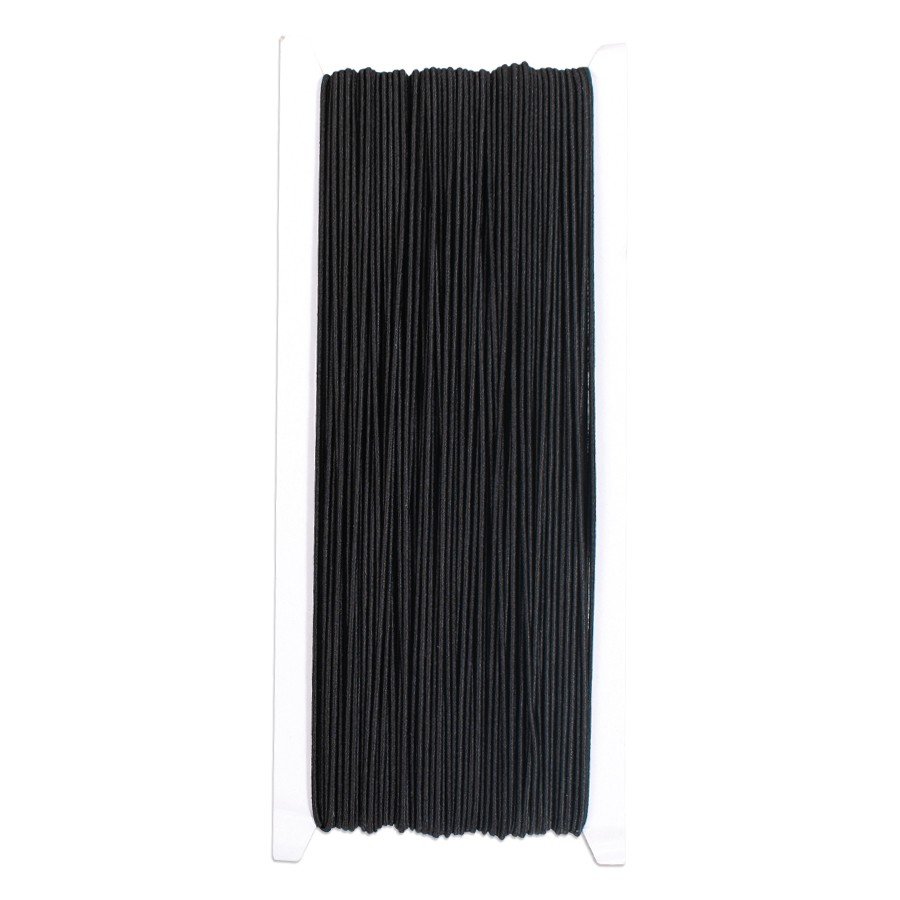 Elastisk snor 50 m 1 mm Sort - Elastiske smykketråde, Smykkesnor & tråde, Håndværk