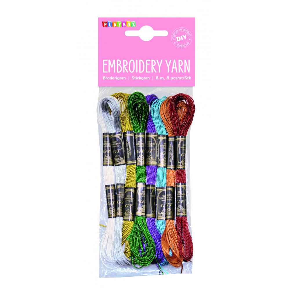 Broderigarn / moulinegarn - 8x8 m glitter - Broderigarn, Garn, Sticka & virka
