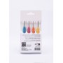 Virkn�lar i aluminium 2,5�4 mm, ergonomiska, 4-pack