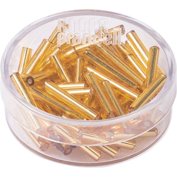 Bohemrocaille p�rlor 15 mm, 16 gauge, guld