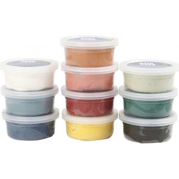 Silk Clay® - dova färger - 10 x 40 g Silk Clay® - dova färger - 10 x 40 g