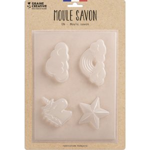 Form för tvål med enhörning, 4-pack Form för tvål med enhörning, 4-pack