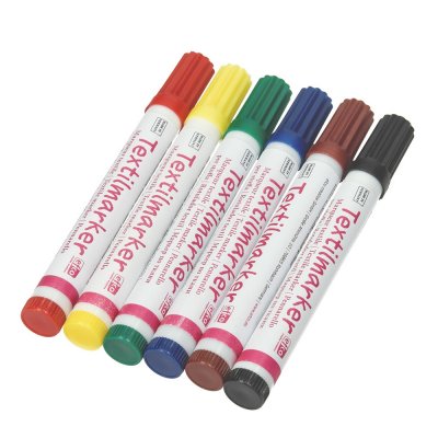 Tekstiltusjer Rund (2-4 mm) - 6 farger