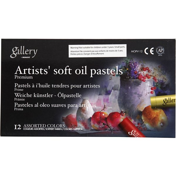 Gallery oljepastellkritor premium - mixade färger - 12 st Gallery oljepastellkritor premium - mixade färger - 12 st