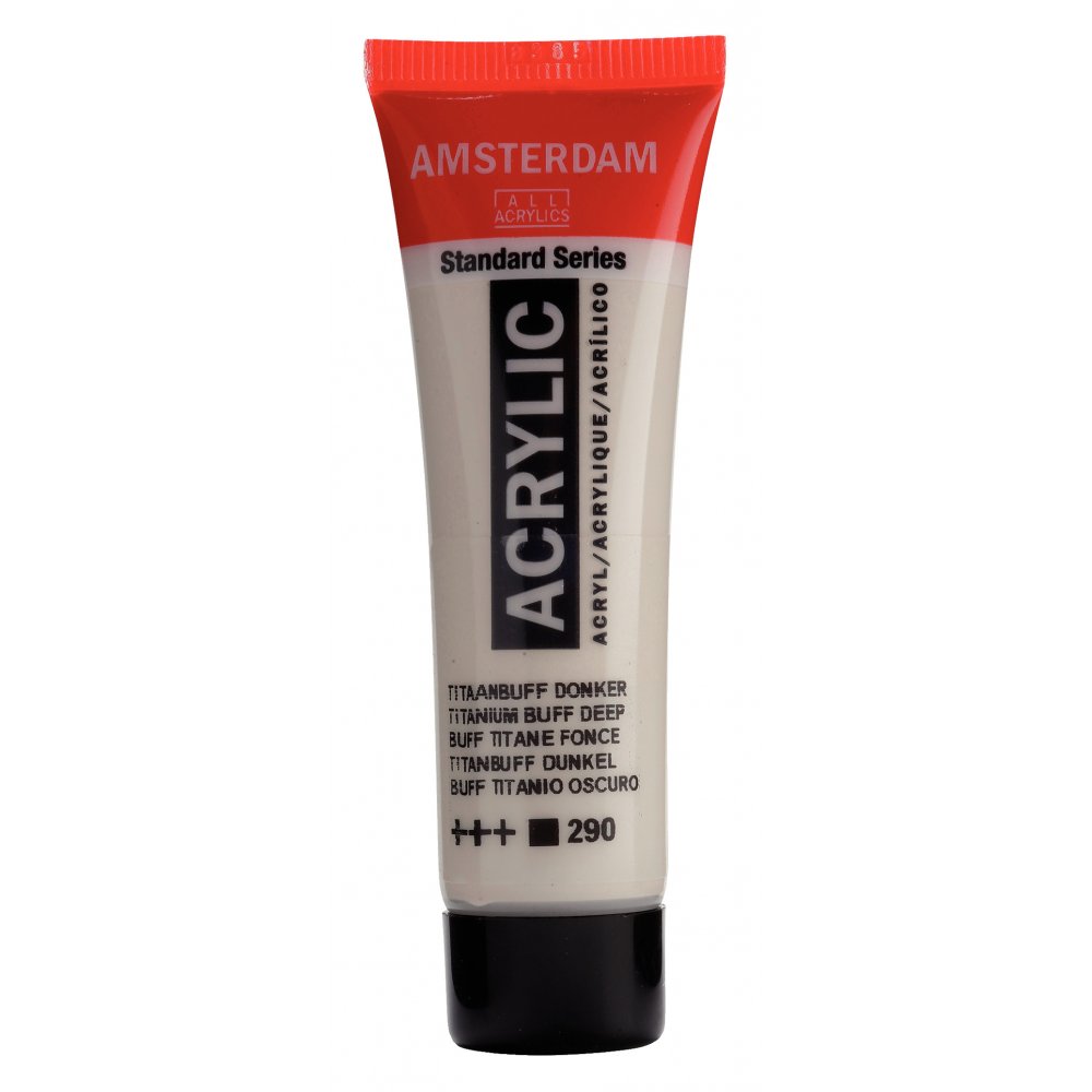 Akrylmaling Amsterdam 20 ml - Titan.Buff Dp - Akrylfarver, Kunstnerfarver