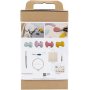 DIY Kit Punch Needle, pastellfrger, Textilkasse