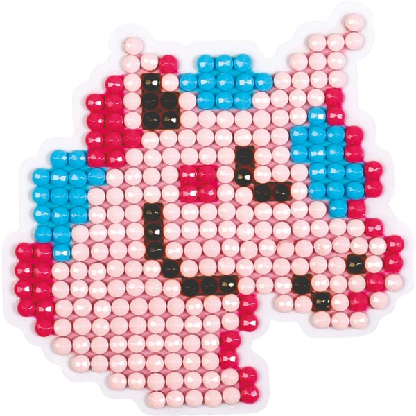 Diamond mosaic-kit med enhörning - klistermärke 10 cm Diamond mosaic-kit med enhörning - klistermärke 10 cm