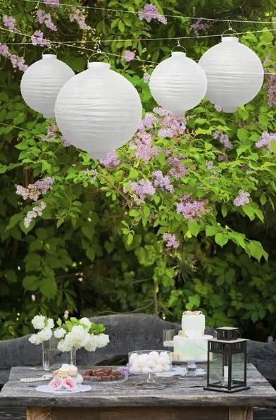 Papperslykta LED - Vit - 20 cm Papperslykta LED - Vit - 20 cm