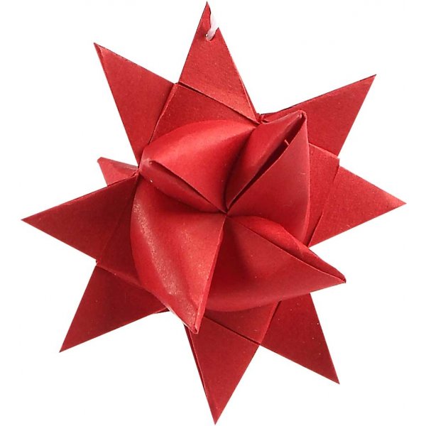 Stjärnstrimlor - röd - Ø4,5 cm, 500 strimlor Stjärnstrimlor - röd - Ø4,5 cm, 500 strimlor