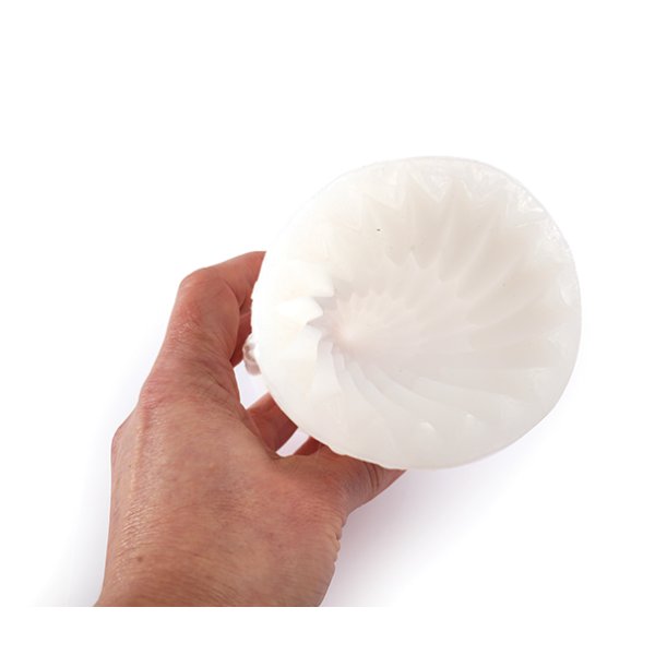 Ljusform i silikon - Draperad gran � 8,5 cm