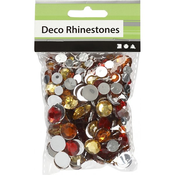 Rhinestones - röd harmoni - Runda - 6+9+12 mm - 360 st Rhinestones - röd harmoni - Runda - 6+9+12 mm - 360 st