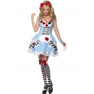 Miss Wonderland maskeraddrkt - Small