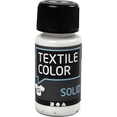 Textile Solid textilfrg - vit - tckande - 50 ml