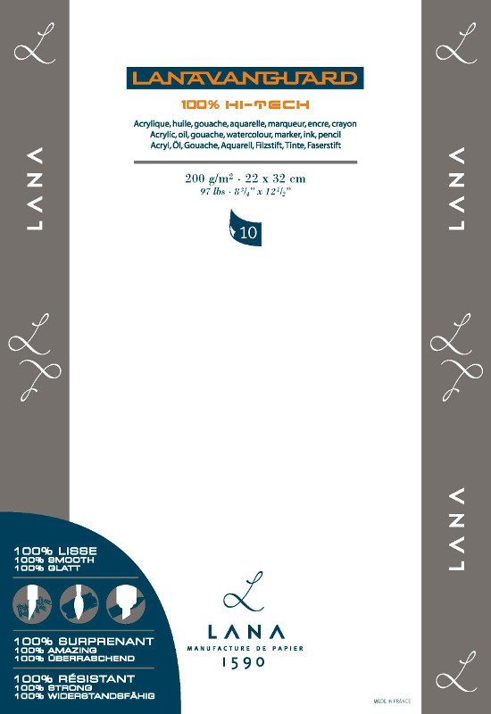 Tegneblok Lanavanguard 200 g - 340x480 - Tegneblok, Blok