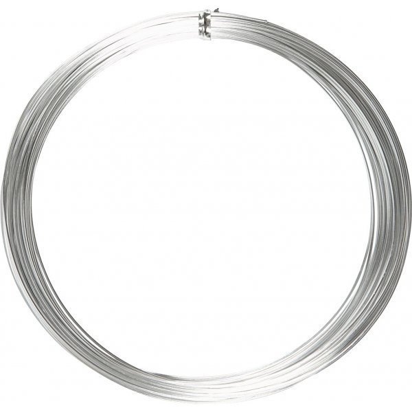 Aluminiumtråd - Ø1 mm - silver - 16 m Aluminiumtråd - Ø1 mm - silver - 16 m