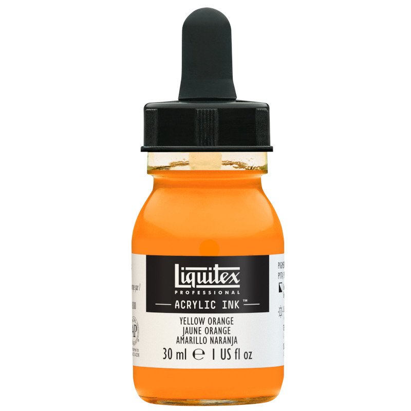 Akrylfärg - Liquitex Prof. Ink 30ml - Yellow Orange - Akrylfärger, Konstnärsfärger