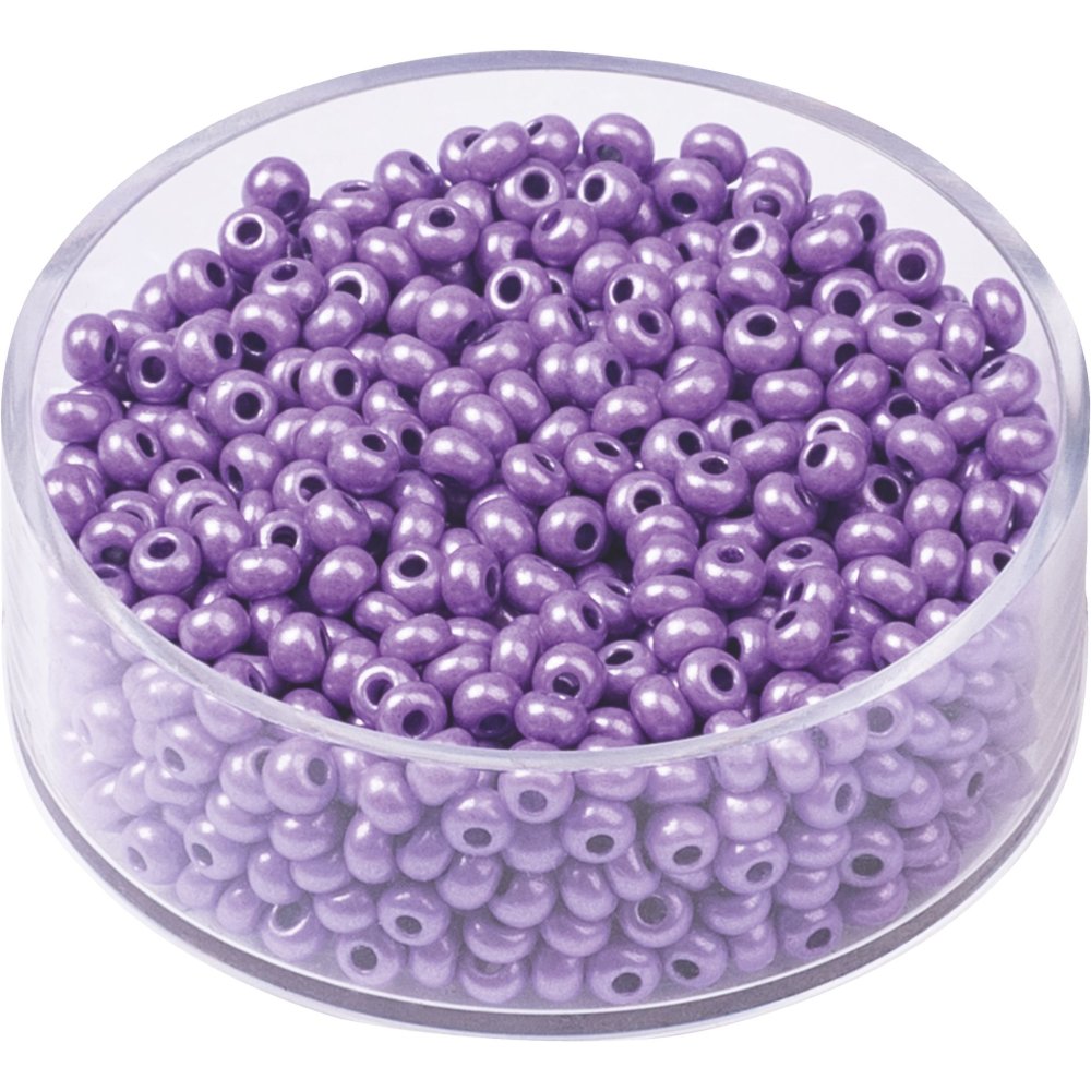 Boheme rocailleperler 2,5 mm 17 g - Lilla mat - Blandinger af rocaillesperler, Rocaillesperler, Håndværk