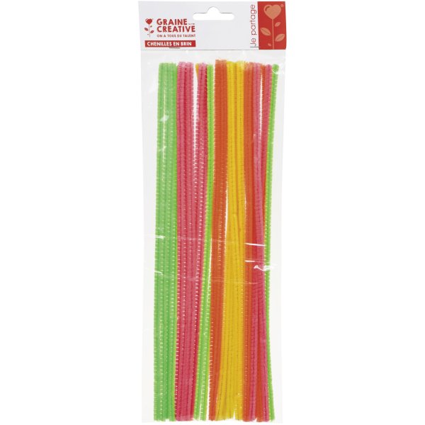 F�rgade chenillepipor 6 mm, 28-pack
