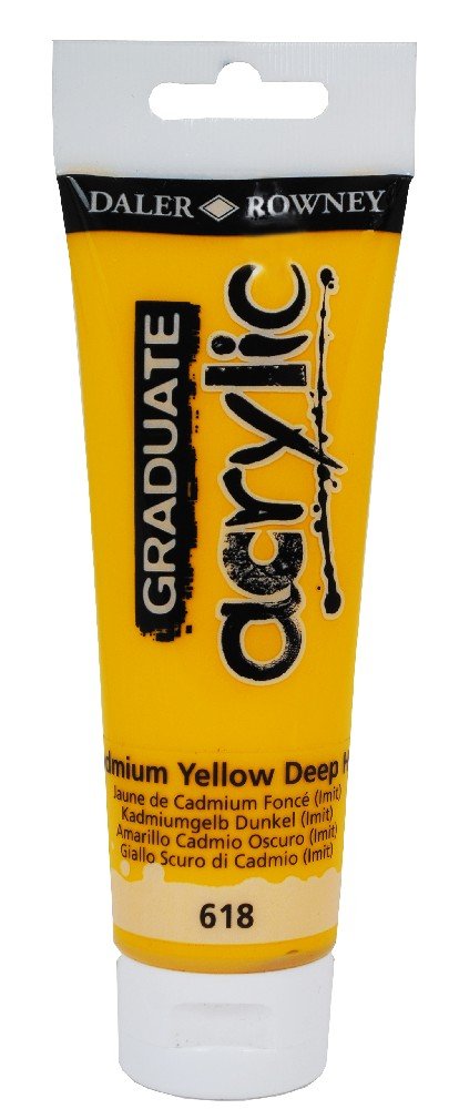Akrylfärg Graduate 120 ml - Cadmium Yellow Deep - Akrylfärger, Konstnärsfärger