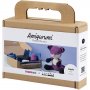 DIY kit amigurumi r�v sort og blomme - 1 pakke.