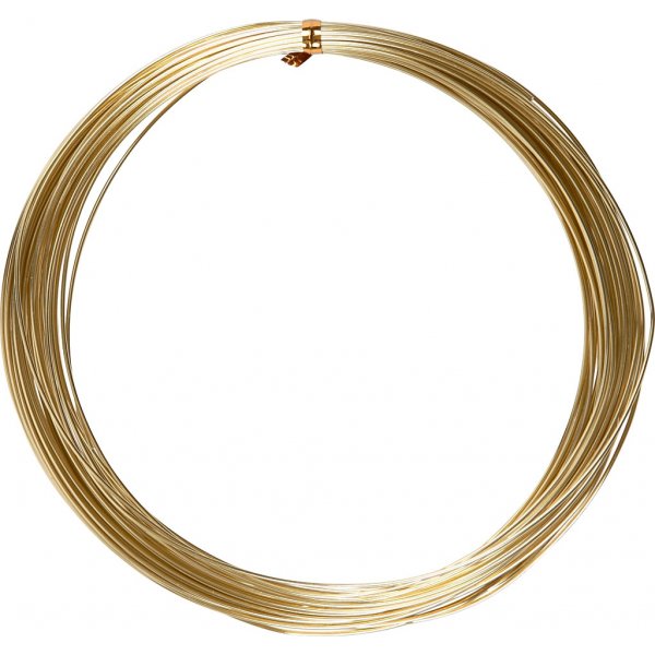 Aluminiumtråd - Ø1 mm - guld - 16 m Aluminiumtråd - Ø1 mm - guld - 16 m