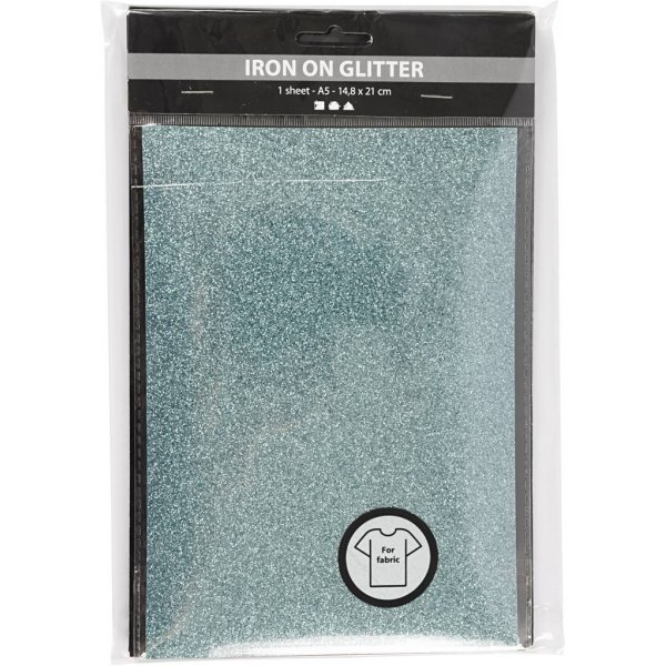 Stryktyg - mixade färger - glitter - A5 - 6 ark Stryktyg - mixade färger - glitter - A5 - 6 ark