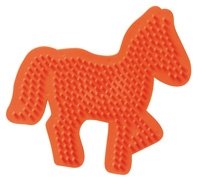 Perleplade hest orange - 13 cm - Perleplader, Perler & perleplader, Håndværk