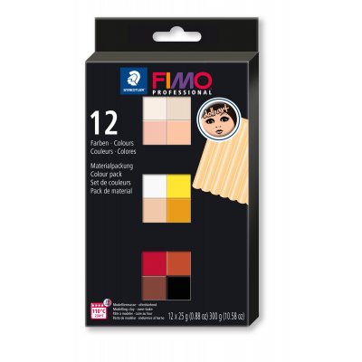 Modellervoks Fimo Professional Doll Art - 12 farver